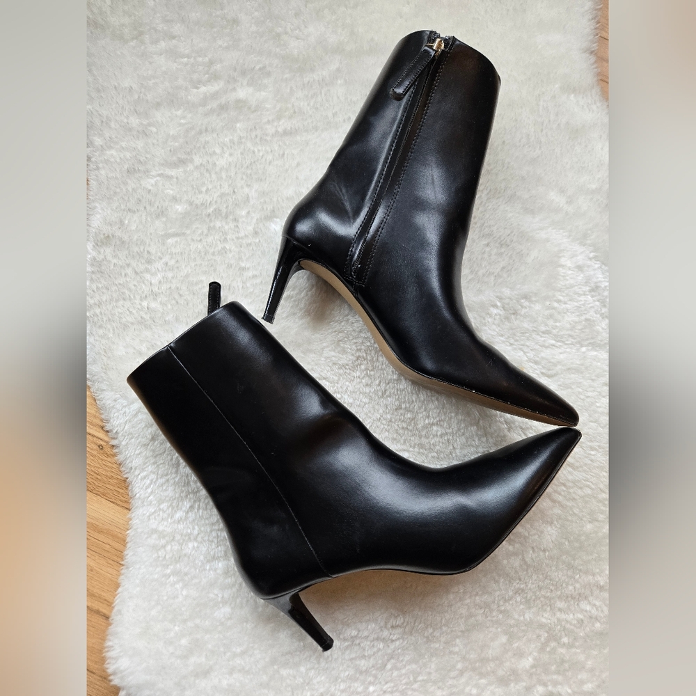 H&M Faux Leather Black Ankle Boots